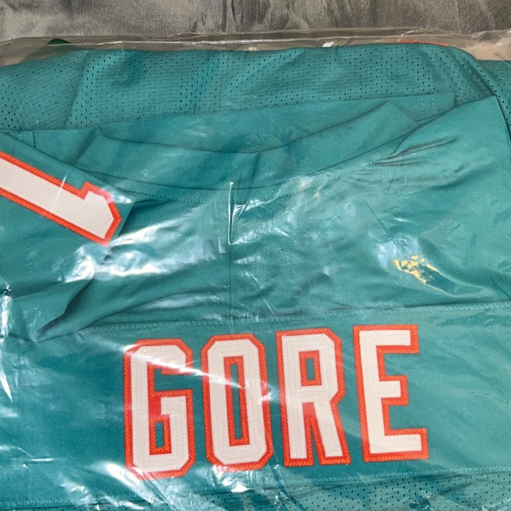 Signed authenticated Frank Gore custom Miami Dolphins jersey